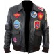 Top Gun Captain Maverick Fighter Pilot Tom Cruise Real Leather Jacket