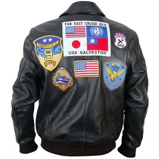 Top Gun Captain Maverick Fighter Pilot Tom Cruise Real Leather Jacket