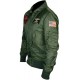 Tom Cruise Top Gun Maverick Nylon Green Bomber Jacket