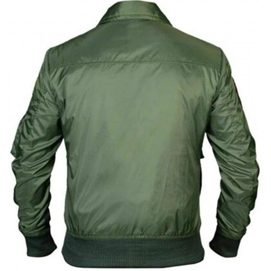 Tom Cruise Top Gun Maverick Nylon Green Bomber Jacket