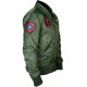 Tom Cruise Top Gun Maverick Nylon Green Bomber Jacket