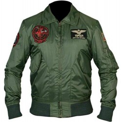 Tom Cruise Top Gun Maverick Nylon Green Bomber Jacket