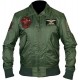 Tom Cruise Top Gun Maverick Nylon Green Bomber Jacket
