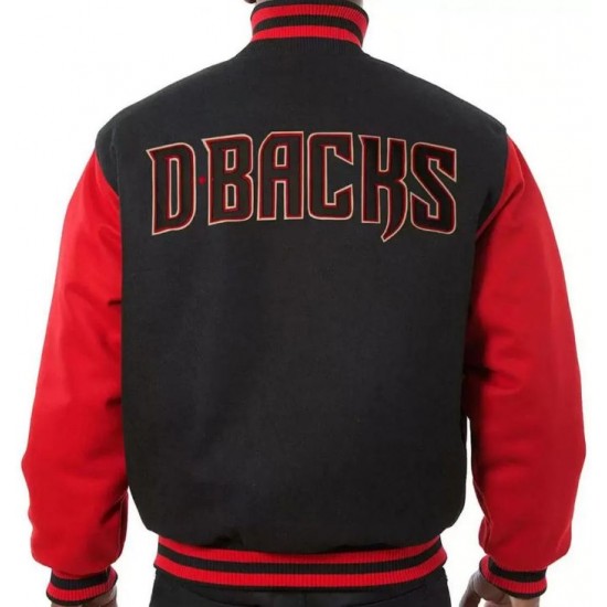 Arizona Diamondbacks Varsity Red and Black Wool Jacket